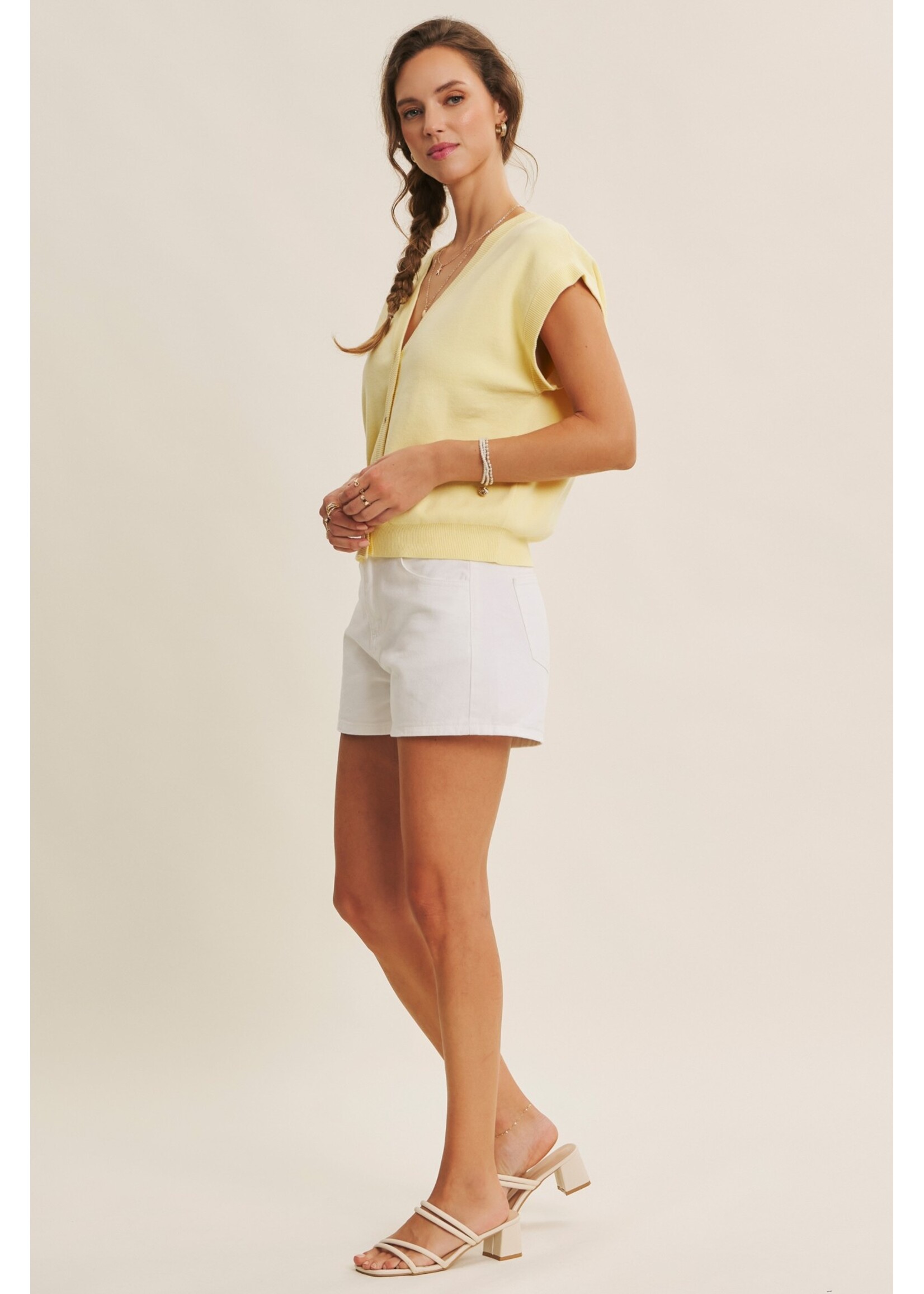 In February Elevated Multi-Way Button-Down Sweater Vest - E2047SW