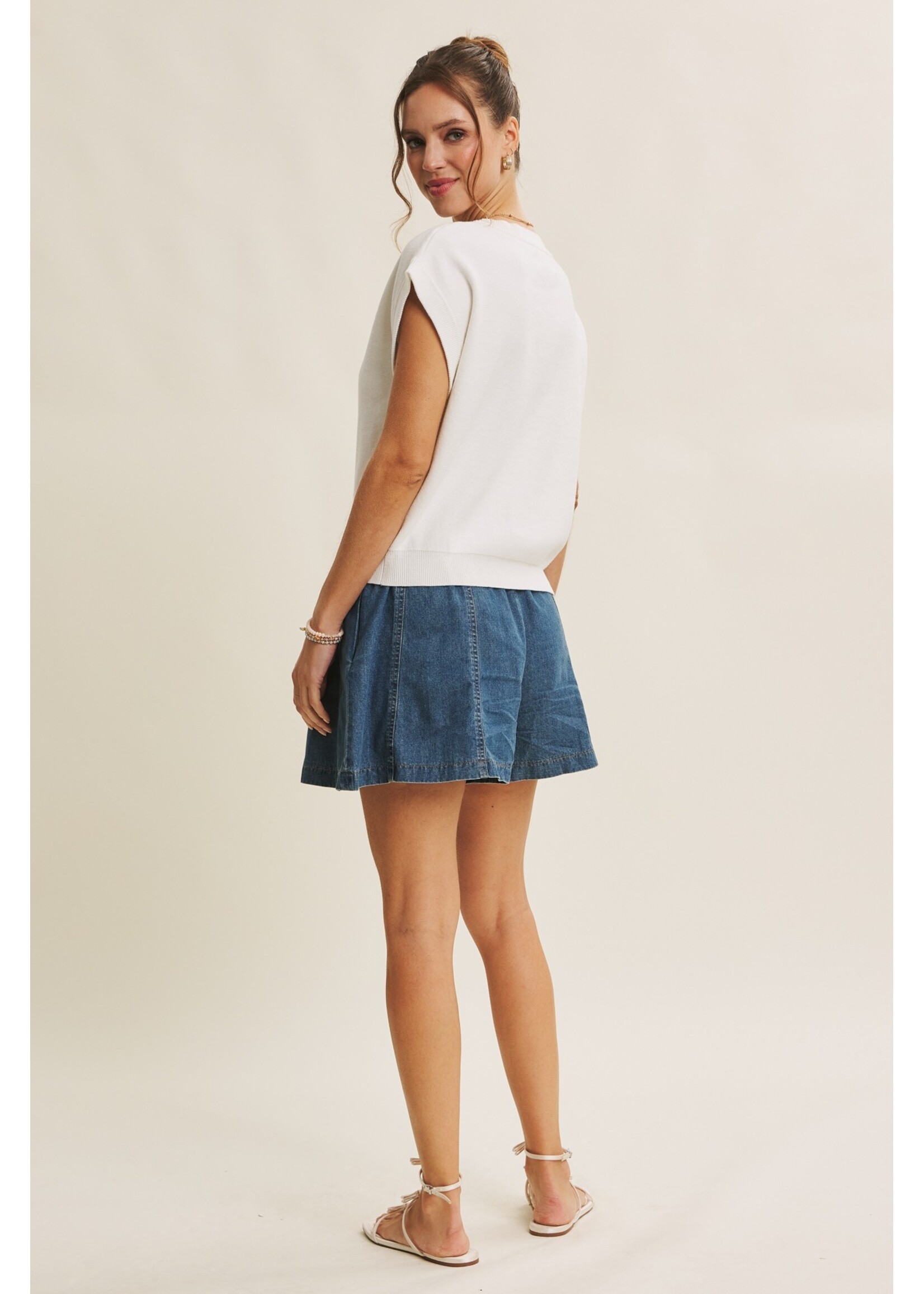 In February Elevated Multi-Way Button-Down Sweater Vest - E2047SW