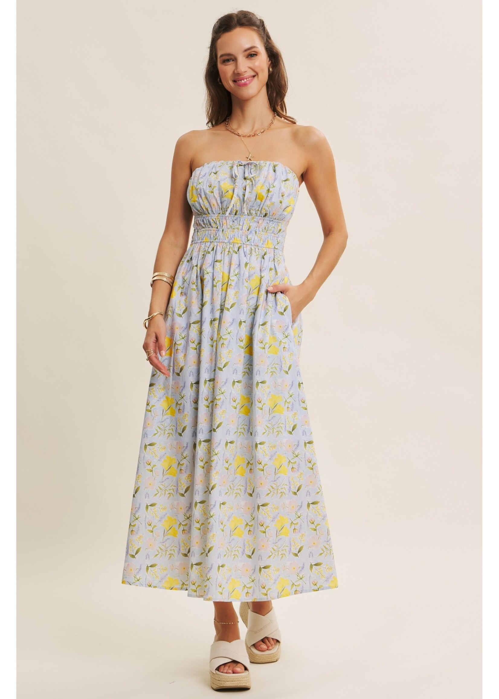 In February Perfect for Summer Tube Midi Dress - E2701D