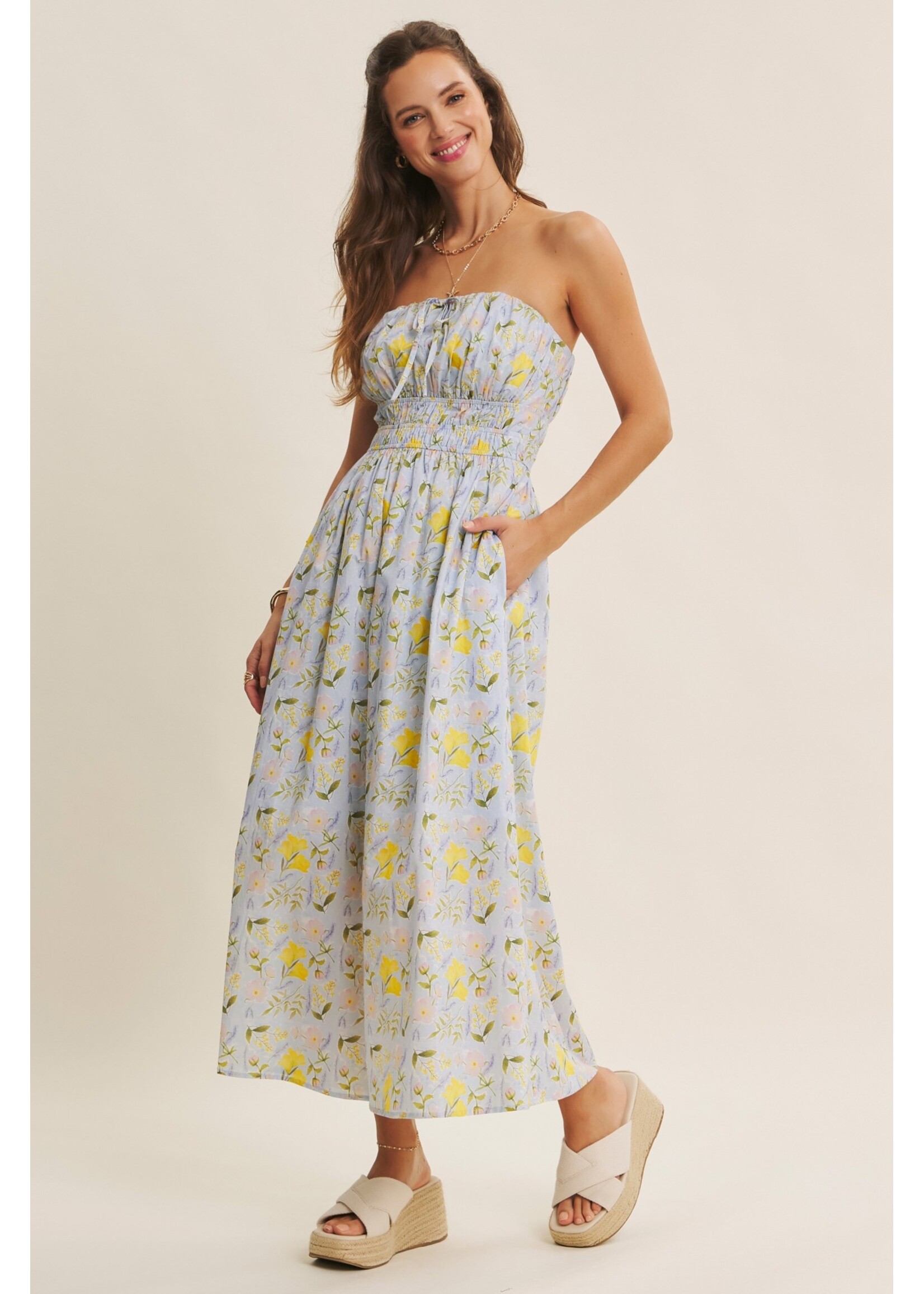 In February Perfect for Summer Tube Midi Dress - E2701D