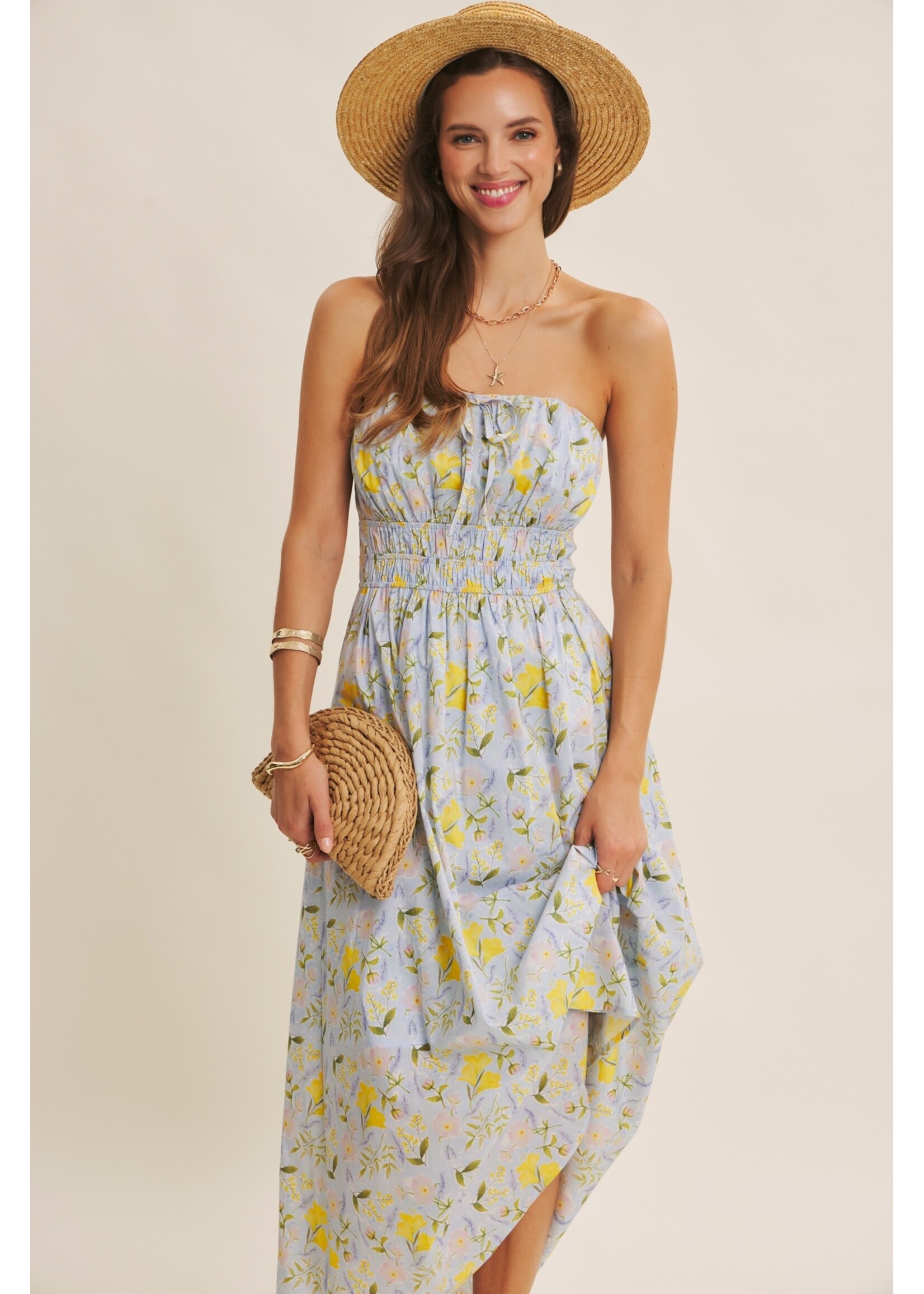 In February Perfect for Summer Tube Midi Dress - E2701D