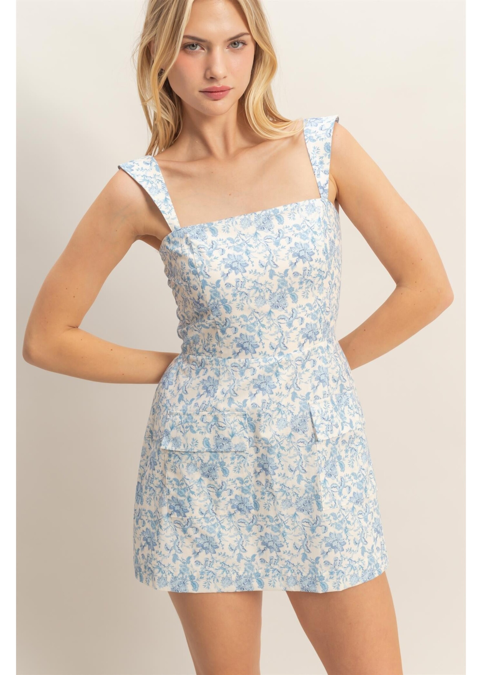 HYFVE Floral Square Neck Mini Dress - HF26C516-D