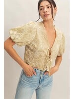 HYFVE Floral Embroidered Tie-Front Top - HF26C556-D