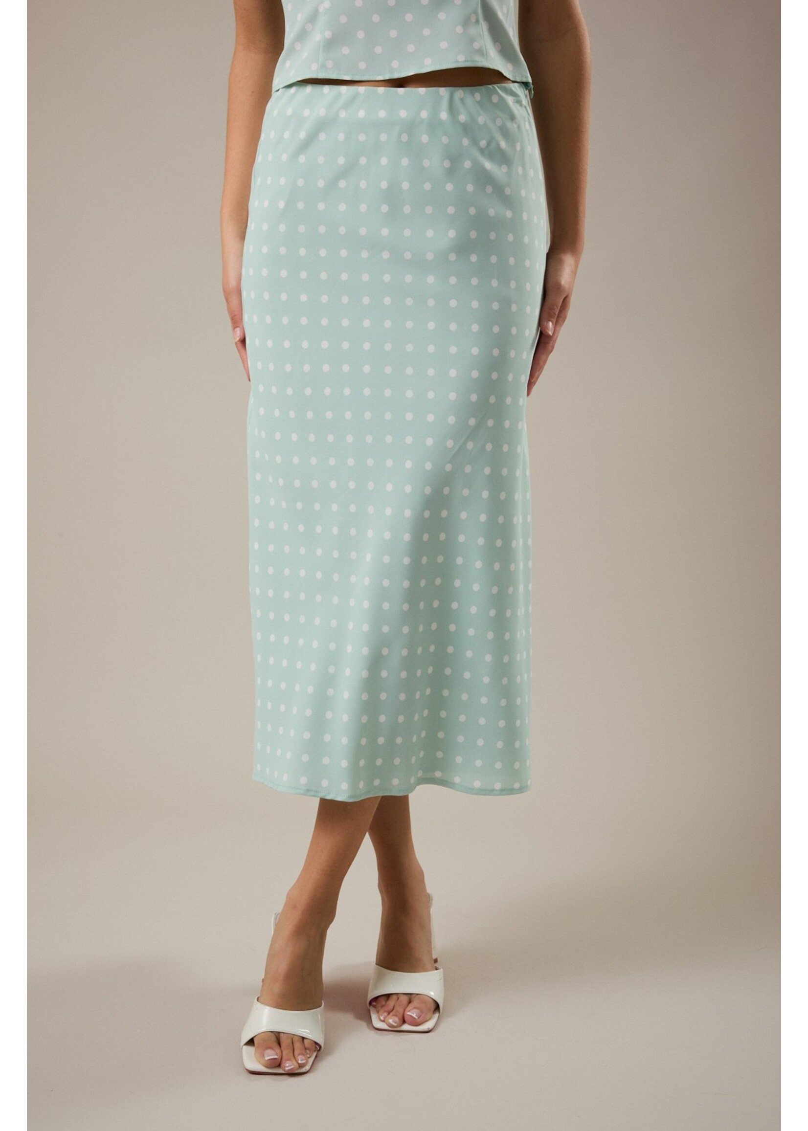 Le Lis Polka Dot Mid Rise Maxi Skirt - PS6870-1