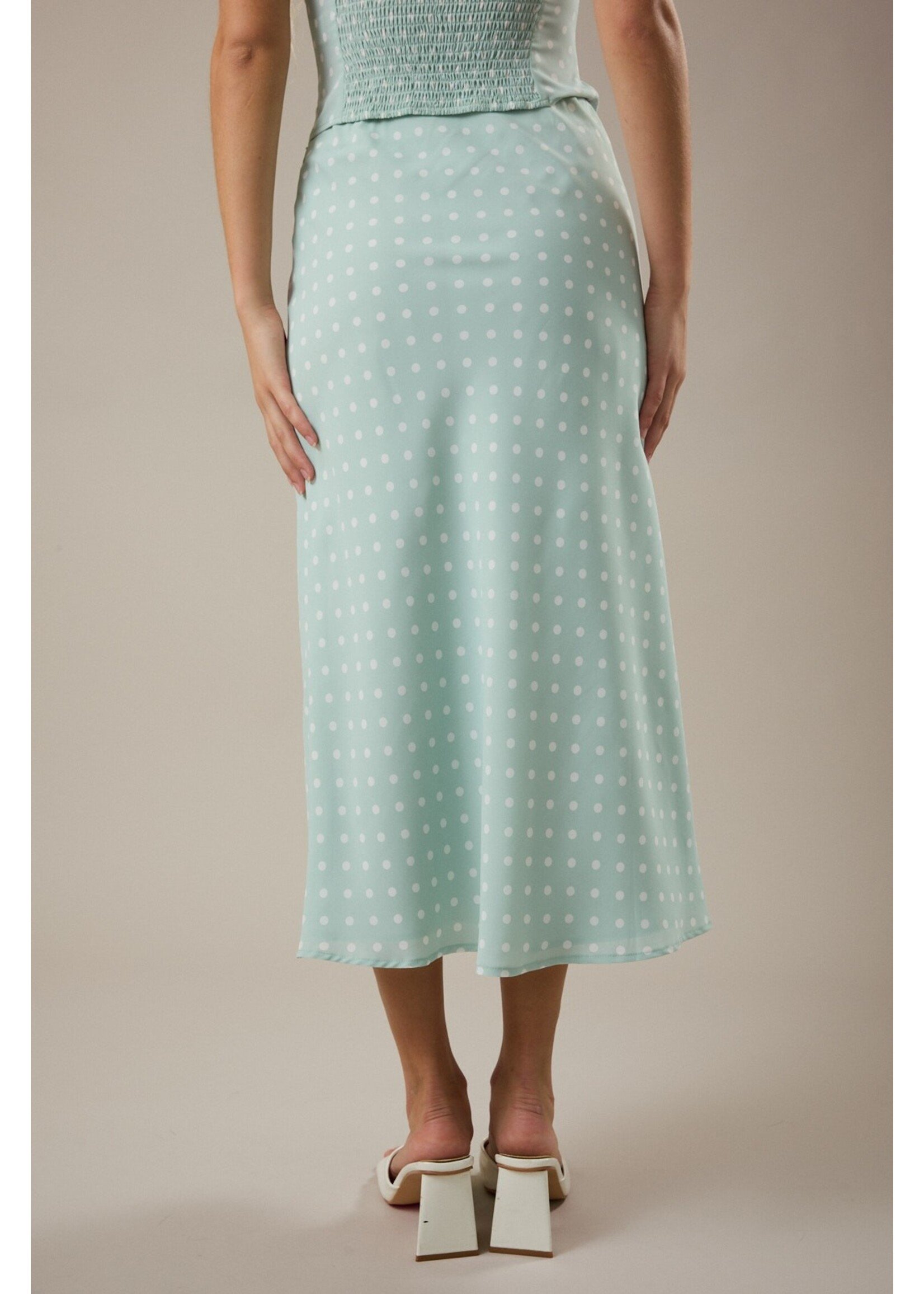 Le Lis Polka Dot Mid Rise Maxi Skirt - PS6870-1