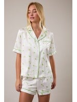 Le Lis Short Sleeve Collared Pajama Shirt - IT6260