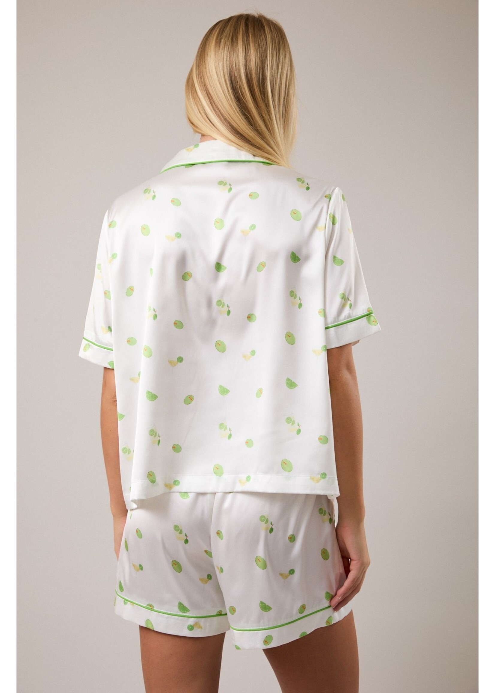 Le Lis Short Sleeve Collared Pajama Shirt - IT6260