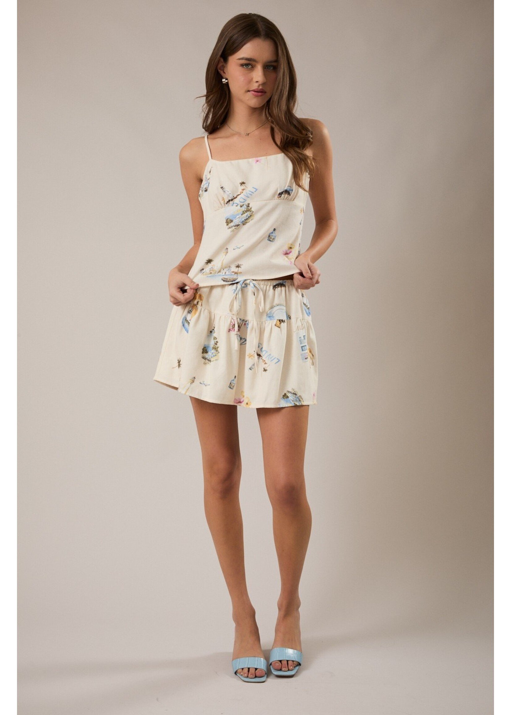 Le Lis Back Tie Spaghetti Top - ST3383