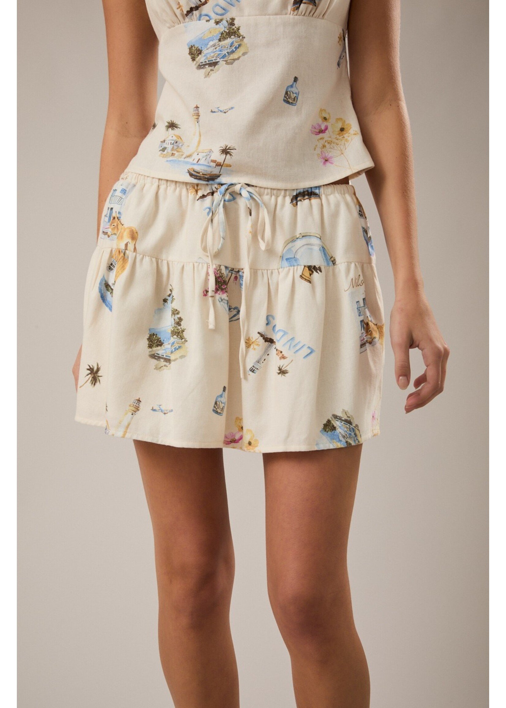 Le Lis Elastic Waist Tiered Skirt - SS3384