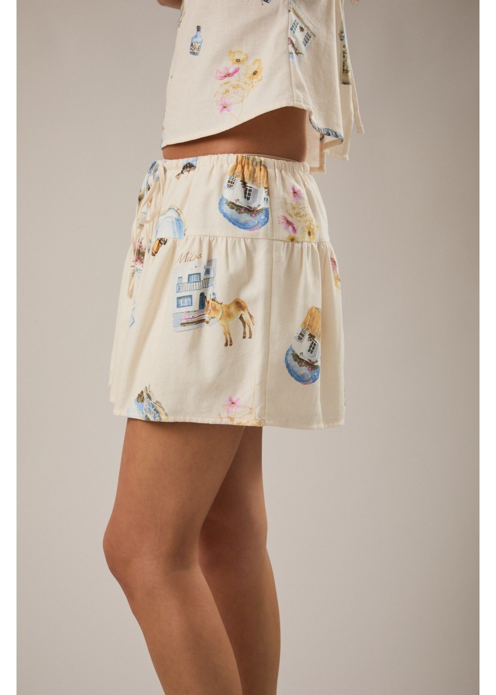 Le Lis Elastic Waist Tiered Skirt - SS3384