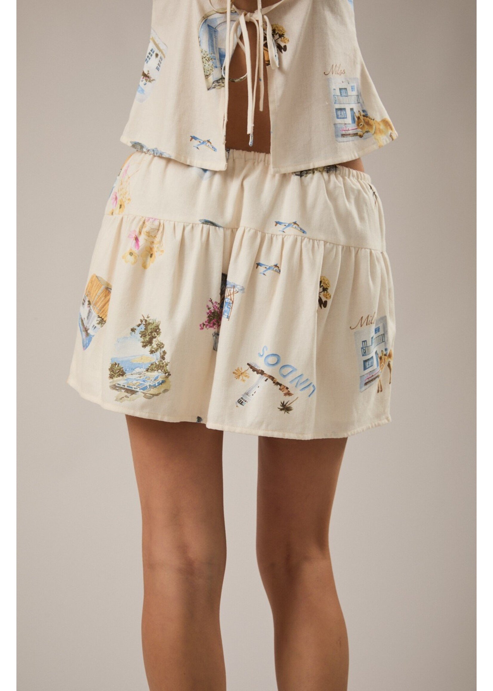 Le Lis Elastic Waist Tiered Skirt - SS3384