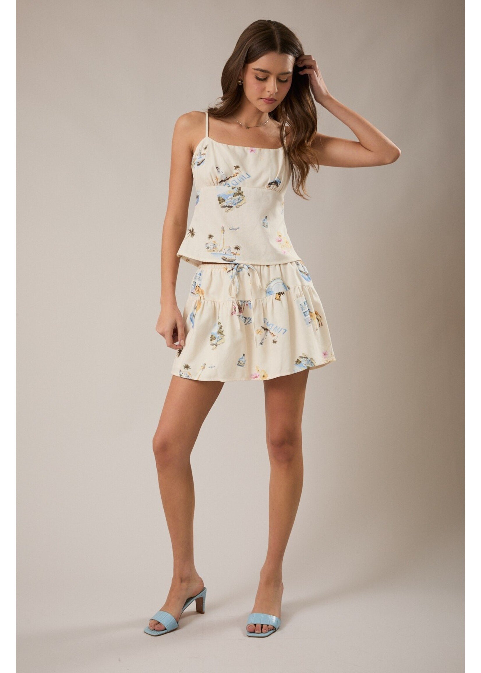 Le Lis Elastic Waist Tiered Skirt - SS3384