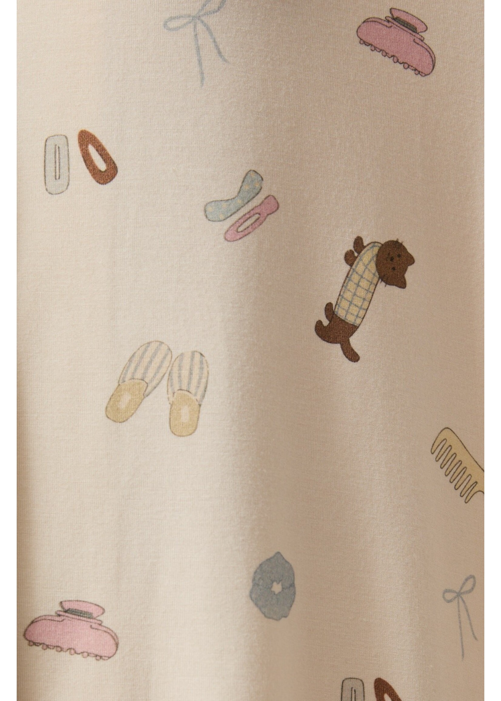 Le Lis Short Sleeve Collared Knit PJ Shirt - IT6269