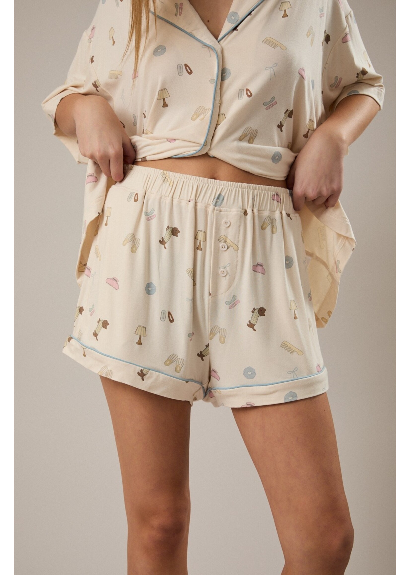 Le Lis High Waisted Knit PJ Shorts - IP6270