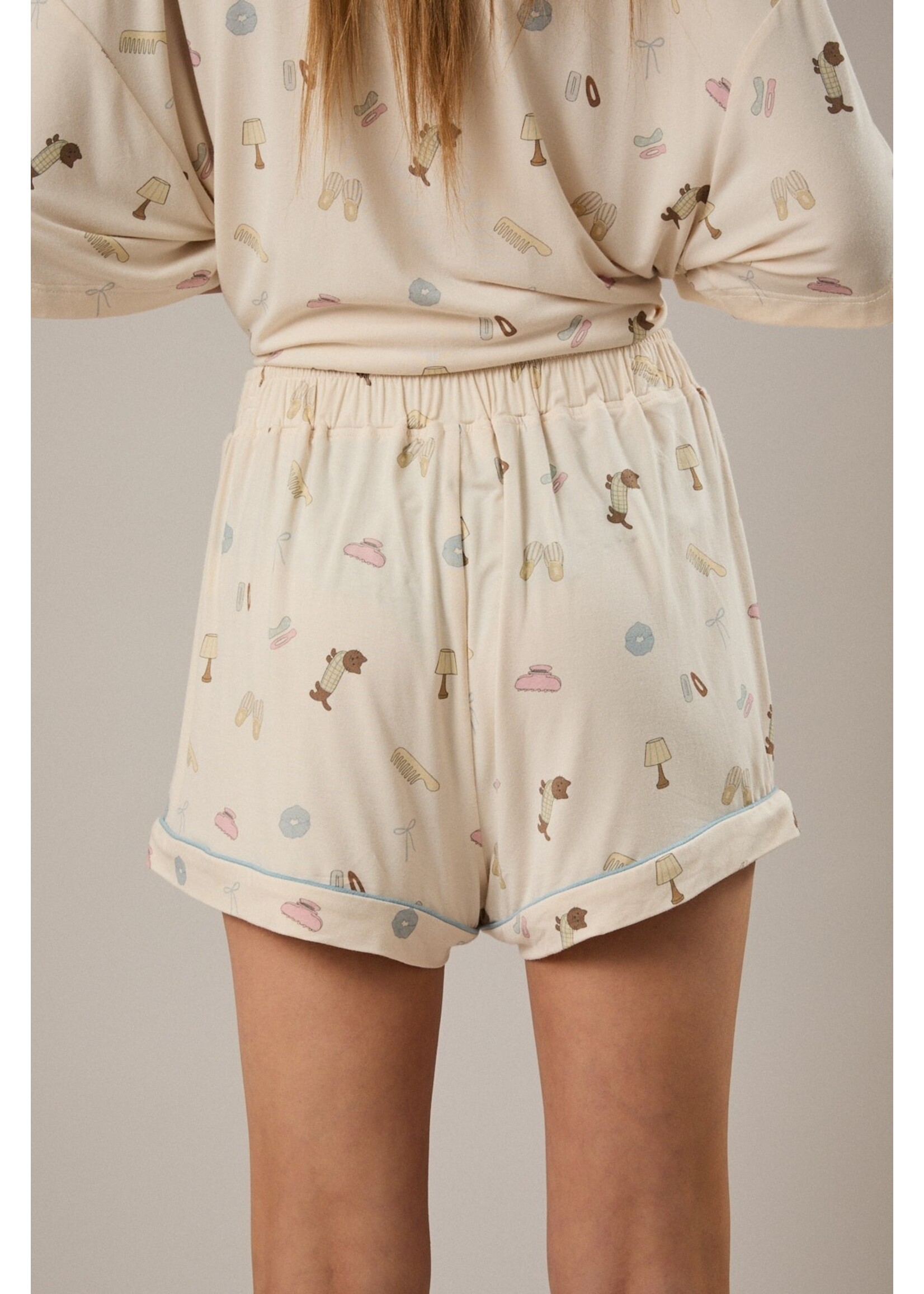 Le Lis High Waisted Knit PJ Shorts - IP6270