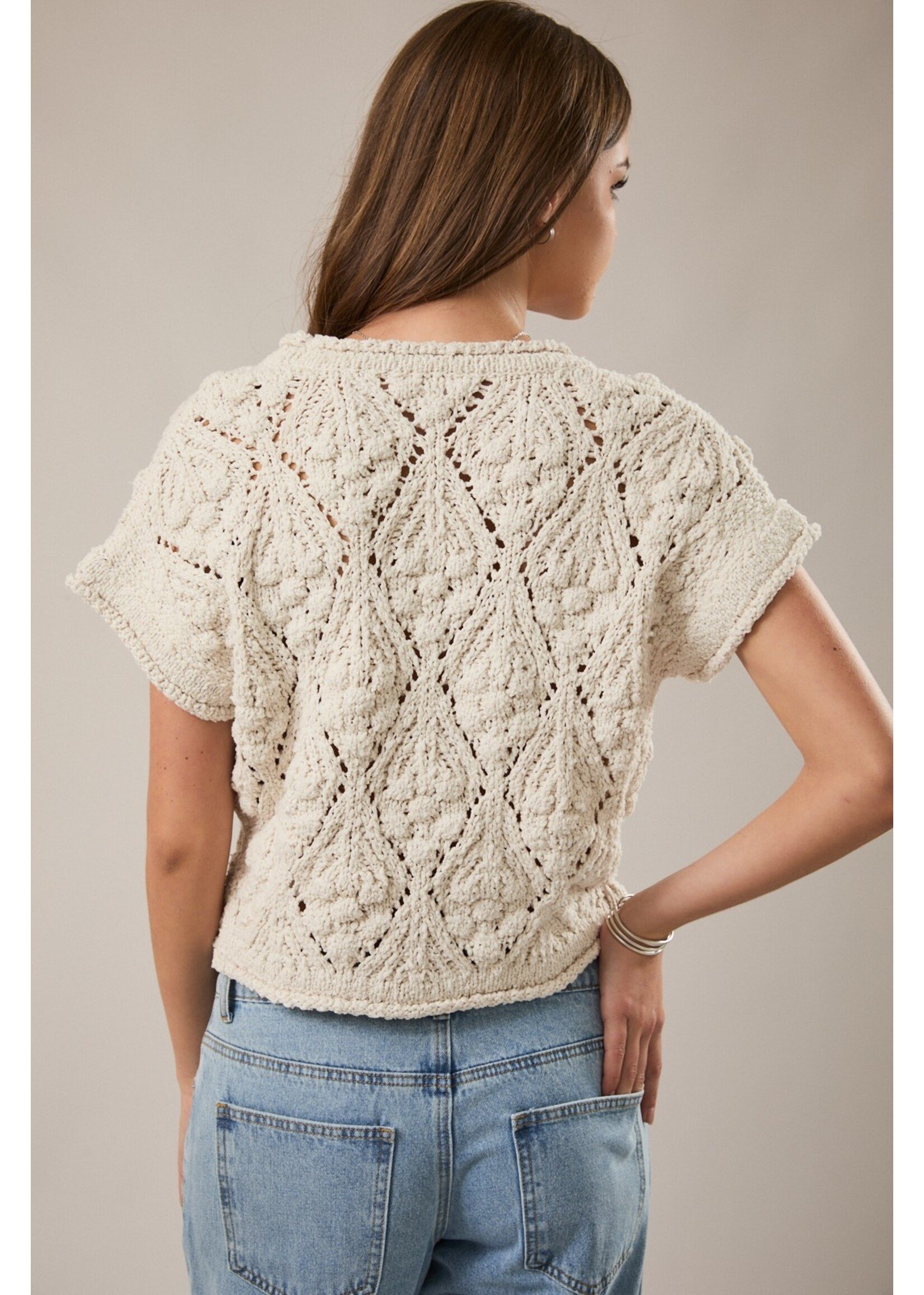 Le Lis Extended Shoulder Sweater Top - LWT0131