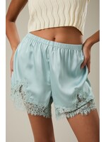 Le Lis Elastic Waist Mid Rise Lace Trim Shorts - SP3533