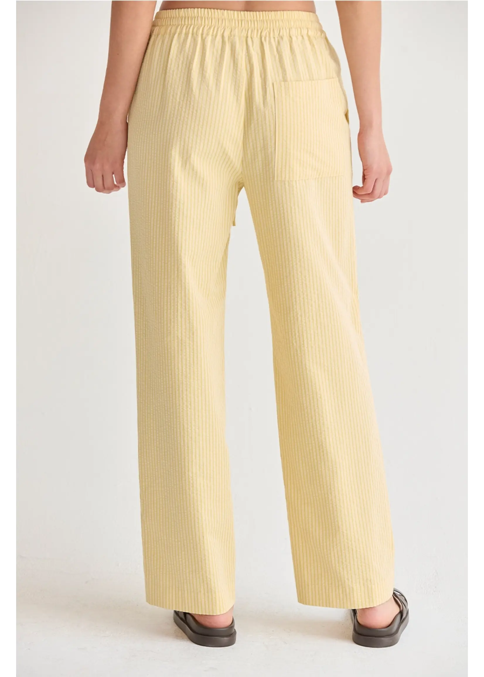 Crescent Deni Textured Striped Drawstring Pants - CP9716