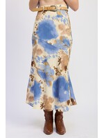 Emory Park Bias Abstract Belted Maxi Skirt - IPJ4138S