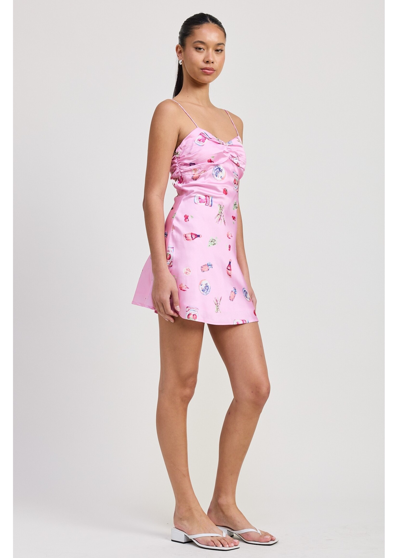 Emory Park Satin Bias Cut Mini Dress - IPA2647D