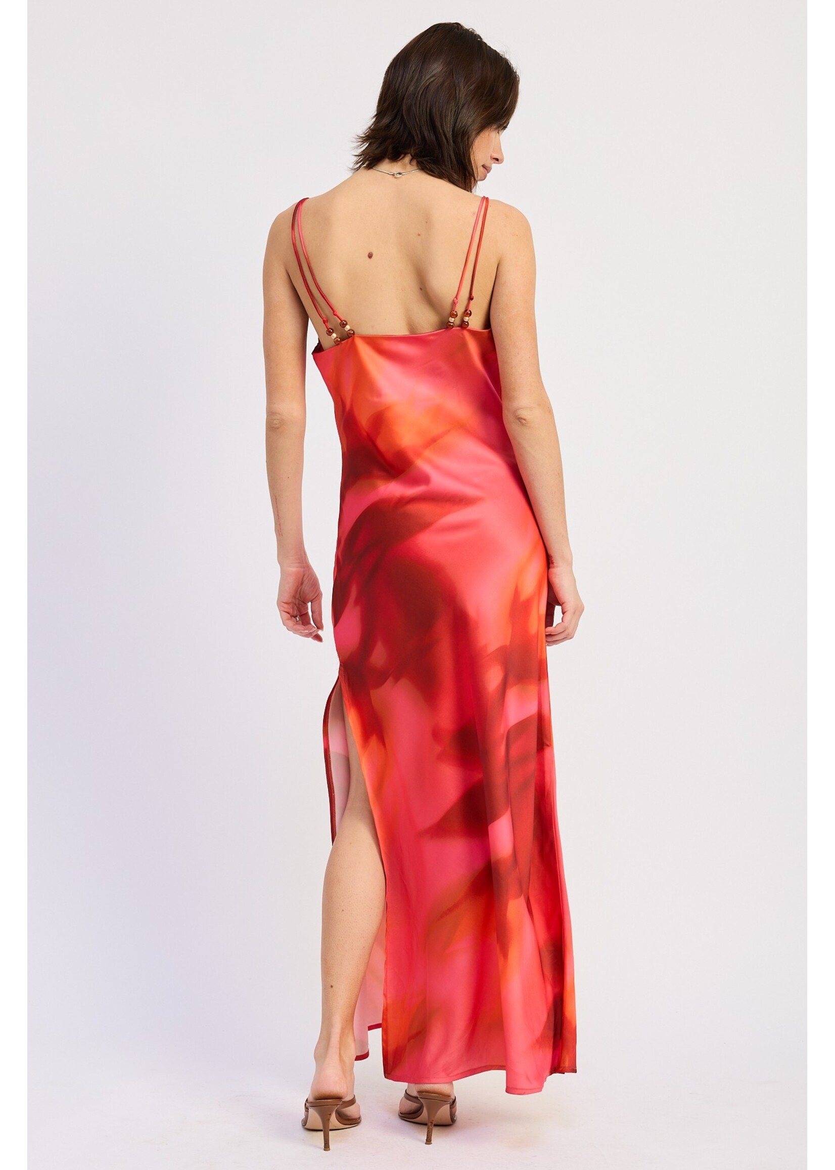 Emory Park Cowl Neck Maxi Satin Dress - IPA3707D
