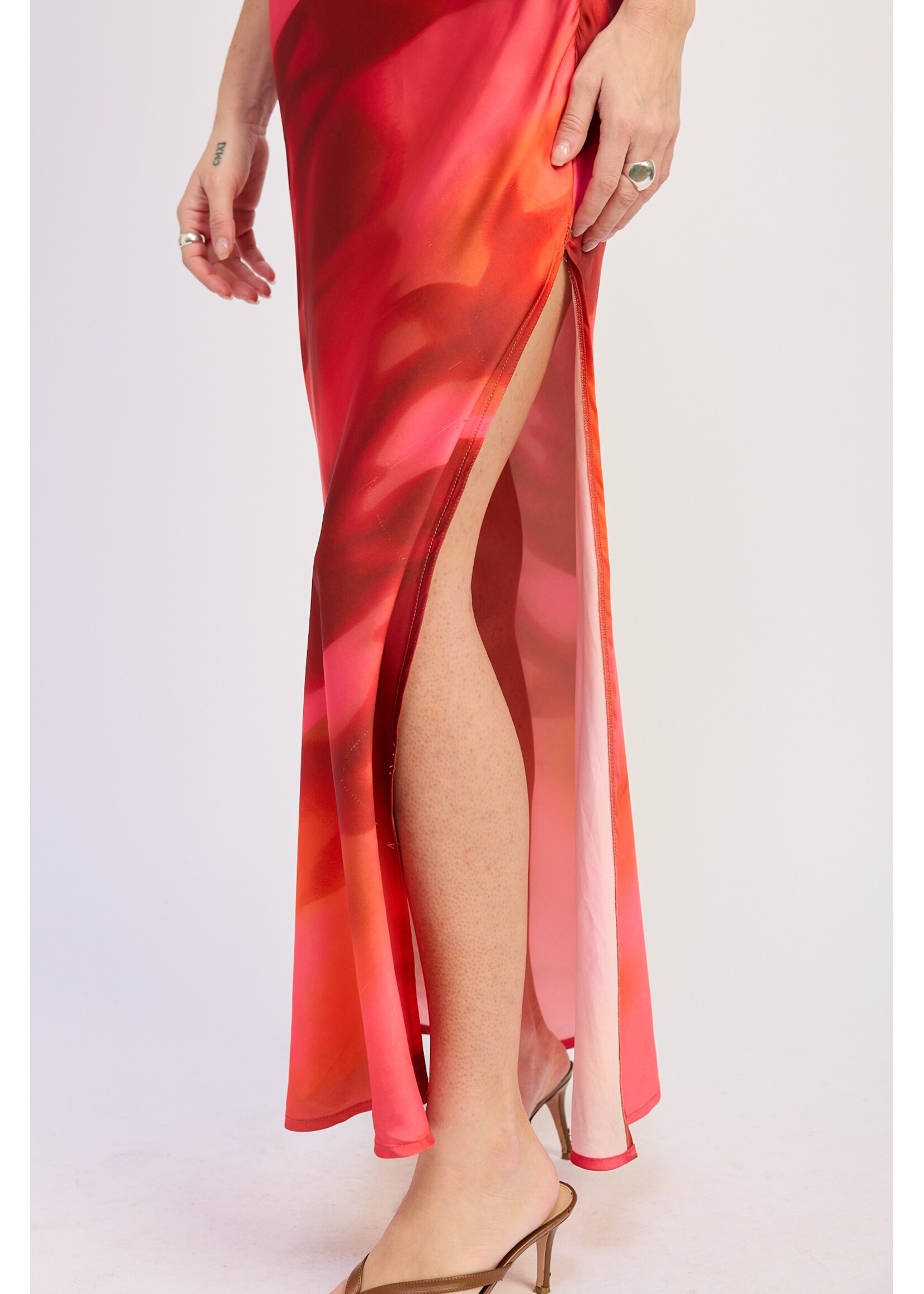 Emory Park Cowl Neck Maxi Satin Dress - IPA3707D