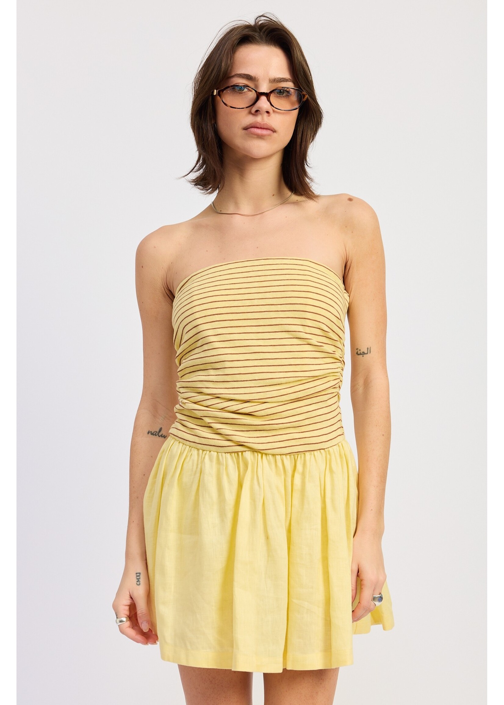 Emory Park Mix Media Tube Mini Dress - IPA4049D