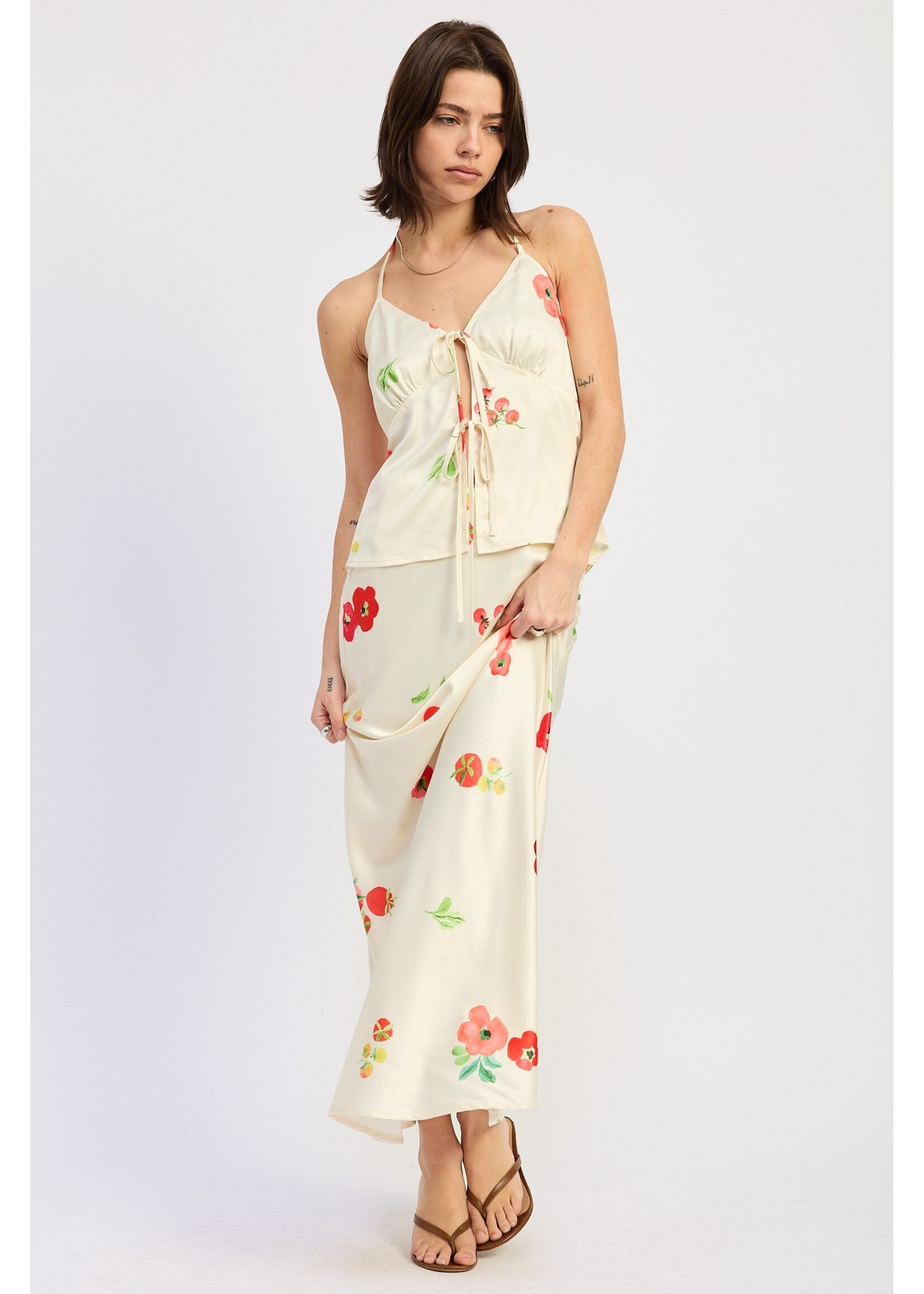 Emory Park Row Rise Mid Satin Bias Skirt - IPA4176S