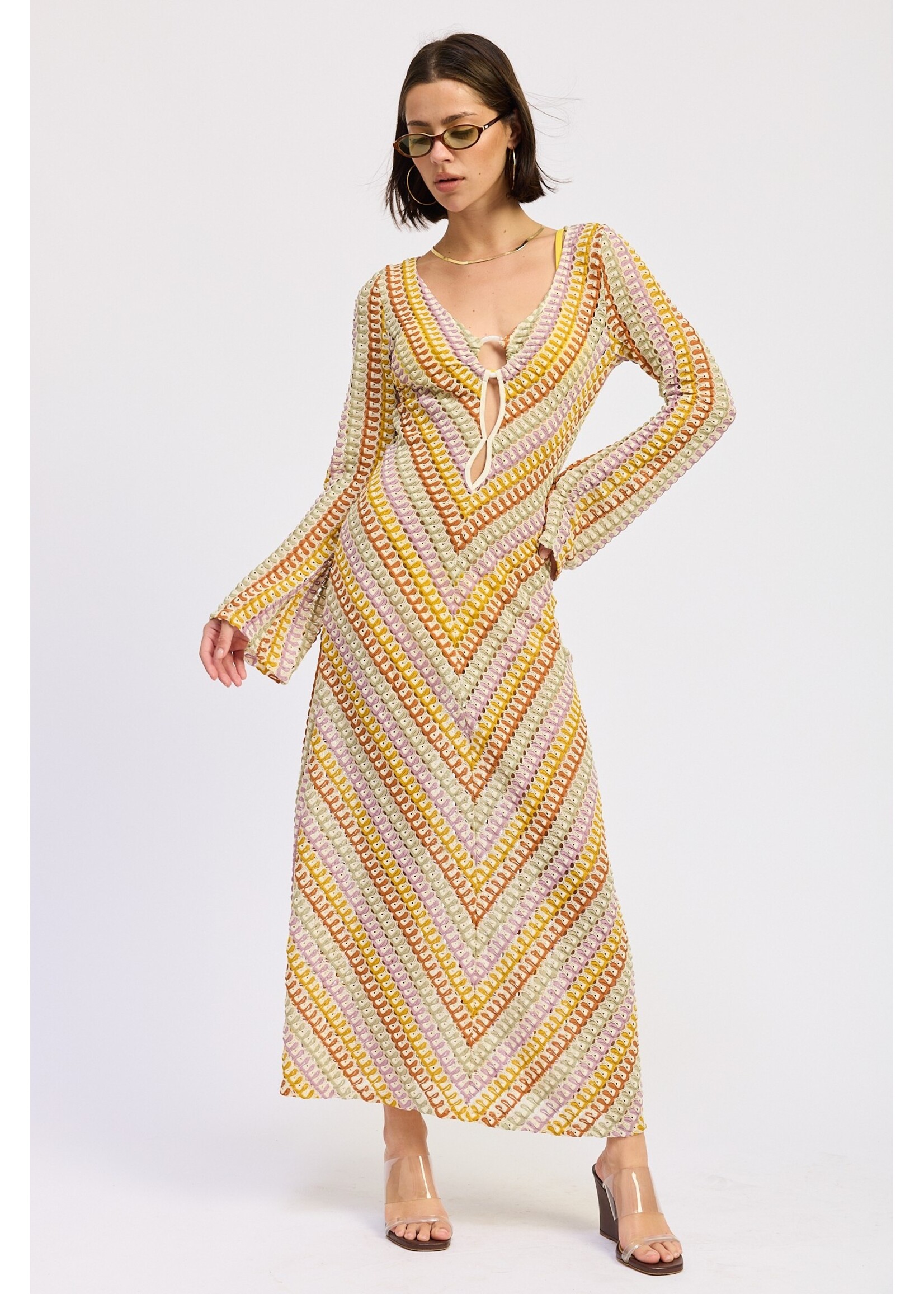 Emory Park Crochet Cover Up Maxi Dress - IPJ3841D