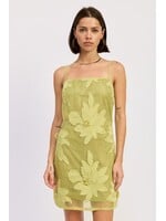 Emory Park Flower Applique Crochet Mini Dress - IPJ3909D