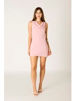 Cotton Candy LA Cowl Neckline Mini Dress with Open Back - CD-13956
