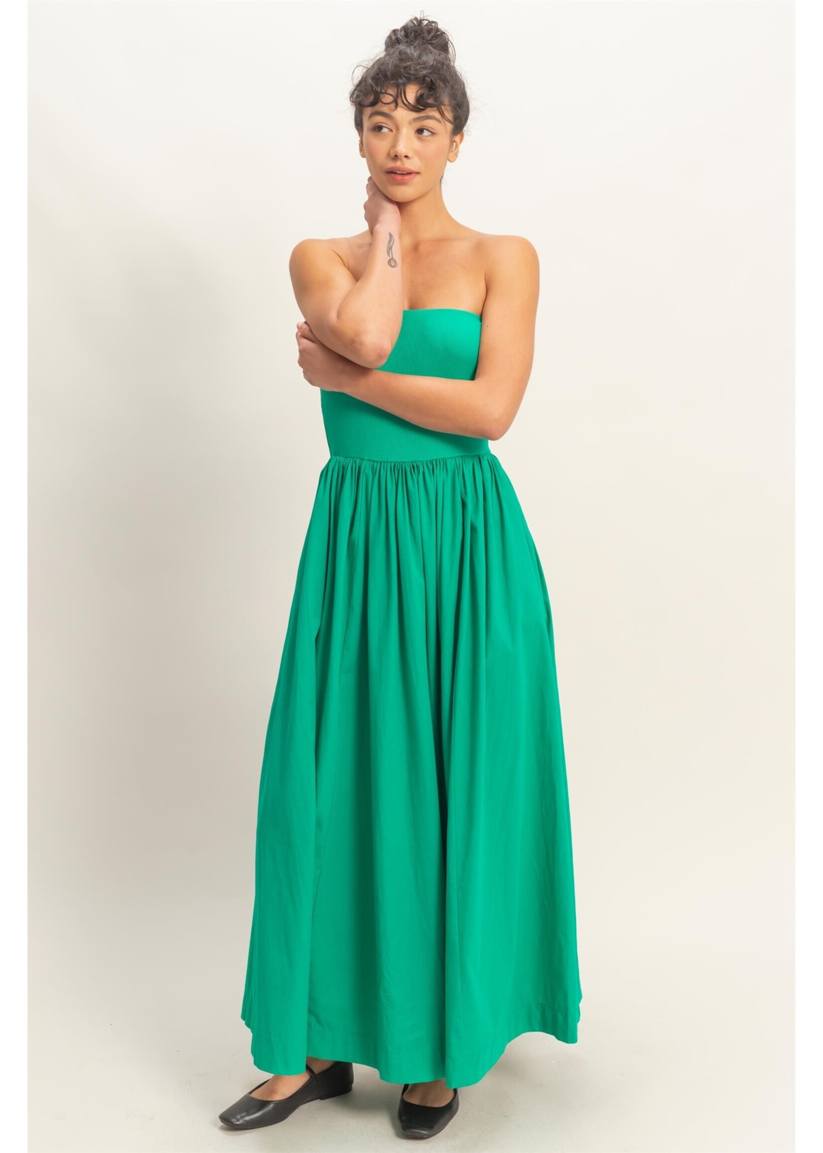 HYFVE Strapless Flowy Midi Dress - DZ26A744