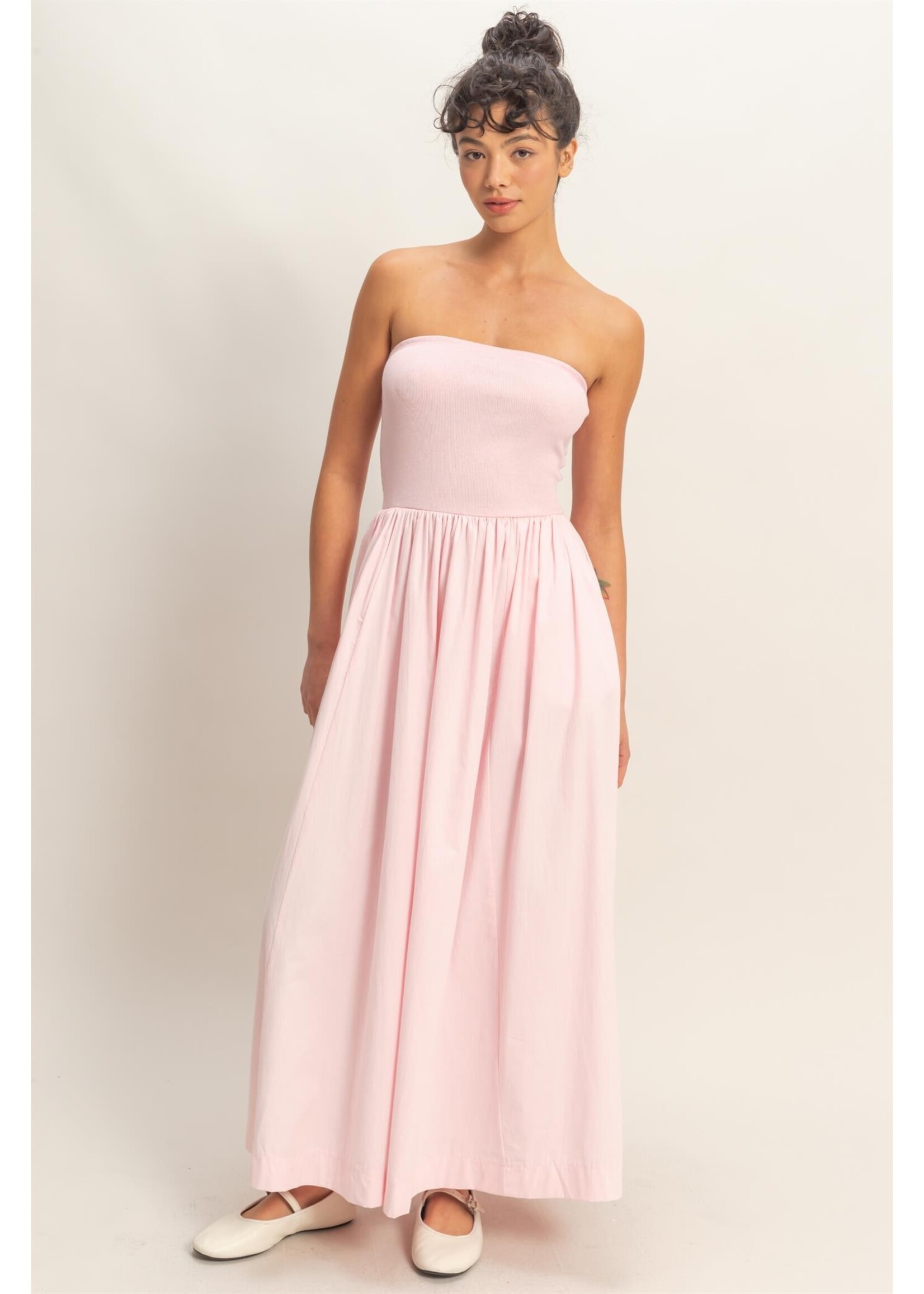 HYFVE Strapless Flowy Midi Dress - DZ26A744