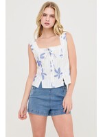 HYFVE Sleeveless Square Neck Ruffle Top - HF26A484