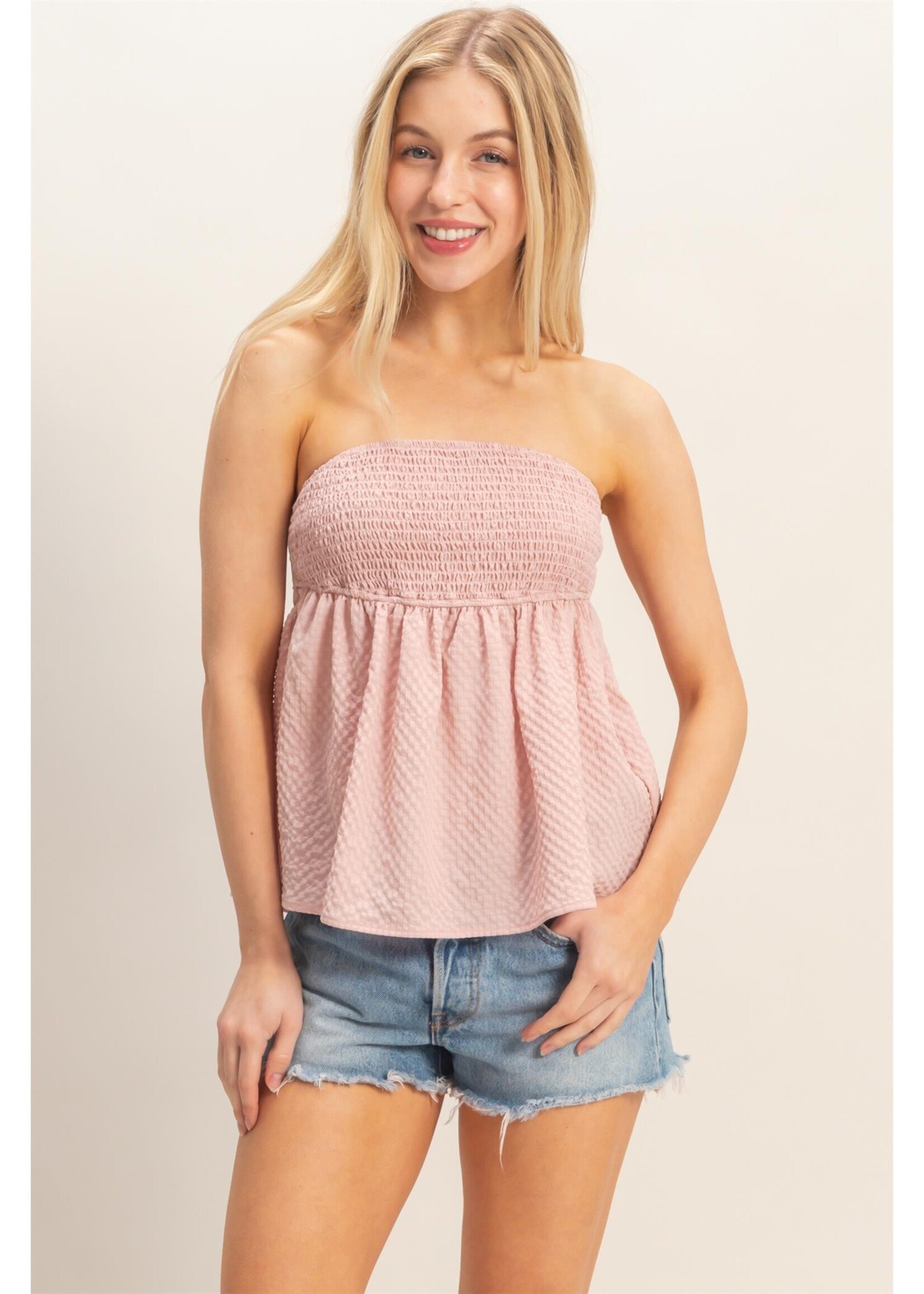HYFVE Smocked Tube Top With Tie Back - HF26A757