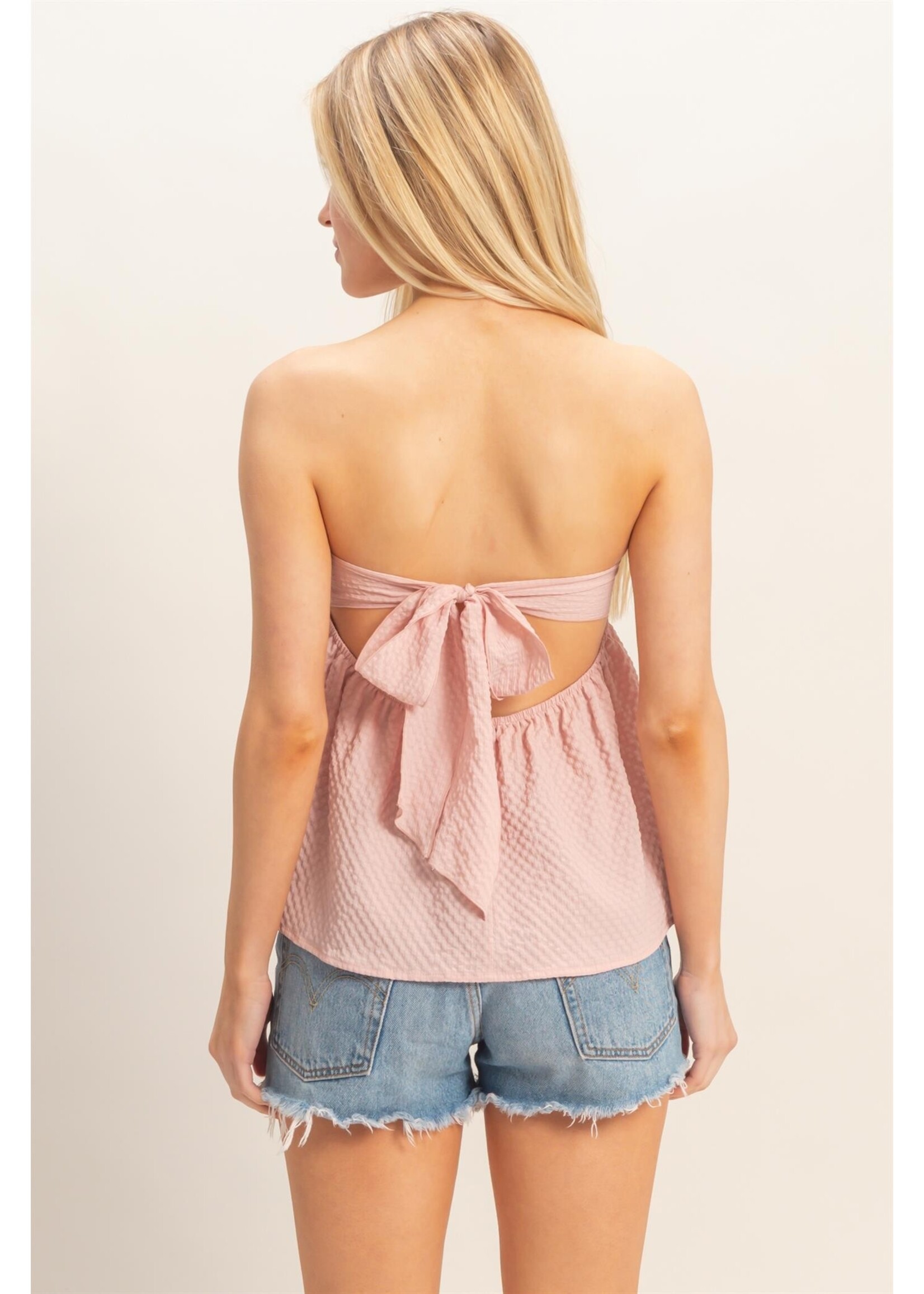 HYFVE Smocked Tube Top With Tie Back - HF26A757