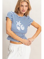 HYFVE Striped Embroidered Patch Top - HF26C225