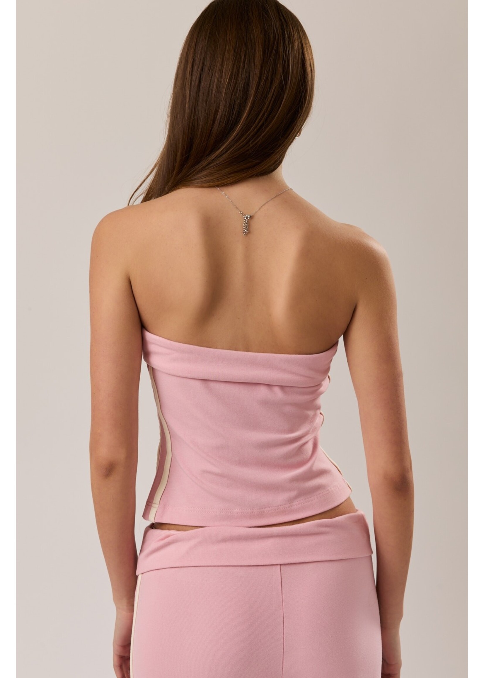 Le Lis Folded Neck Knit Tube Top - ST3553