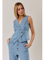 Sunday Edition U Neck Sleeveless Chilli Embroidered Ribbed Tank - MT20984