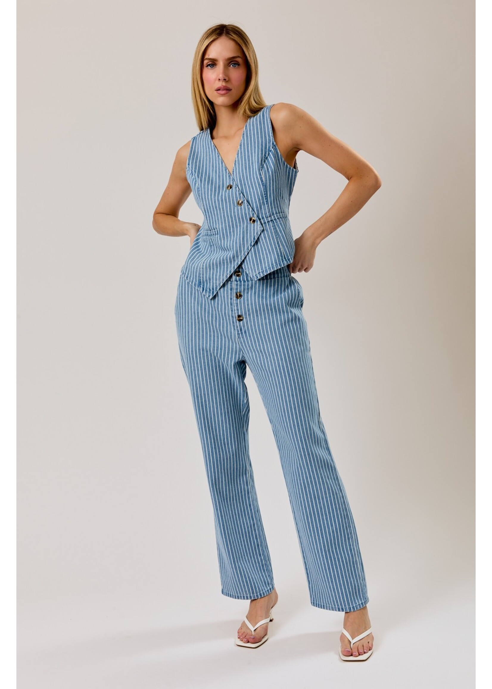 Sunday Edition U Neck Sleeveless Chilli Embroidered Ribbed Tank - MT20984