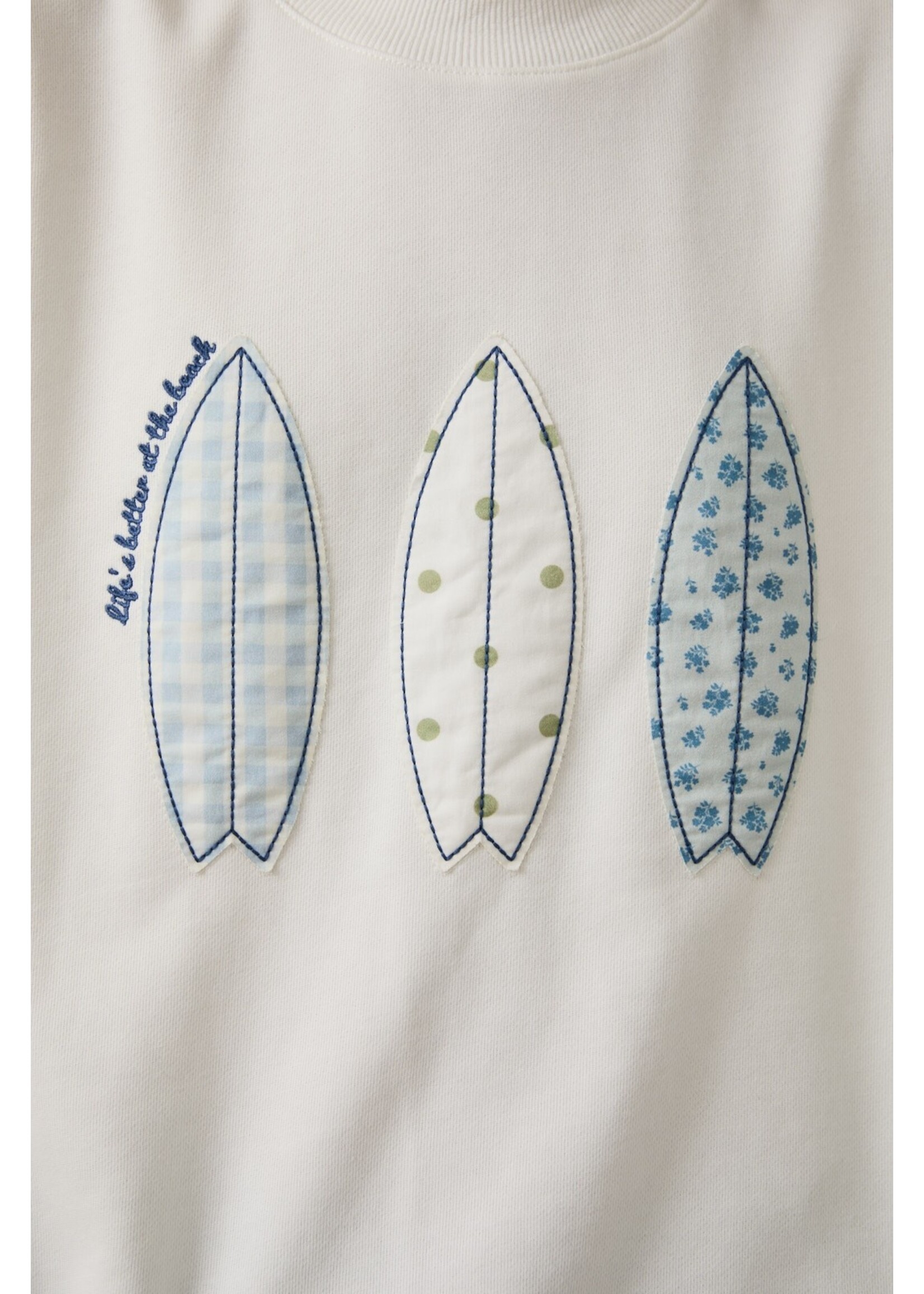 Le Lis Boat Patchwork Printed Sweatshirt - IT5408-5