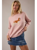 Le Lis King Charles Spaniel Dog Graphic Sweater - IWT6459-1