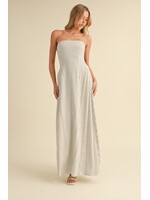 Klesis Striped Long and Lean Back Tie Maxi Dress - ID8967