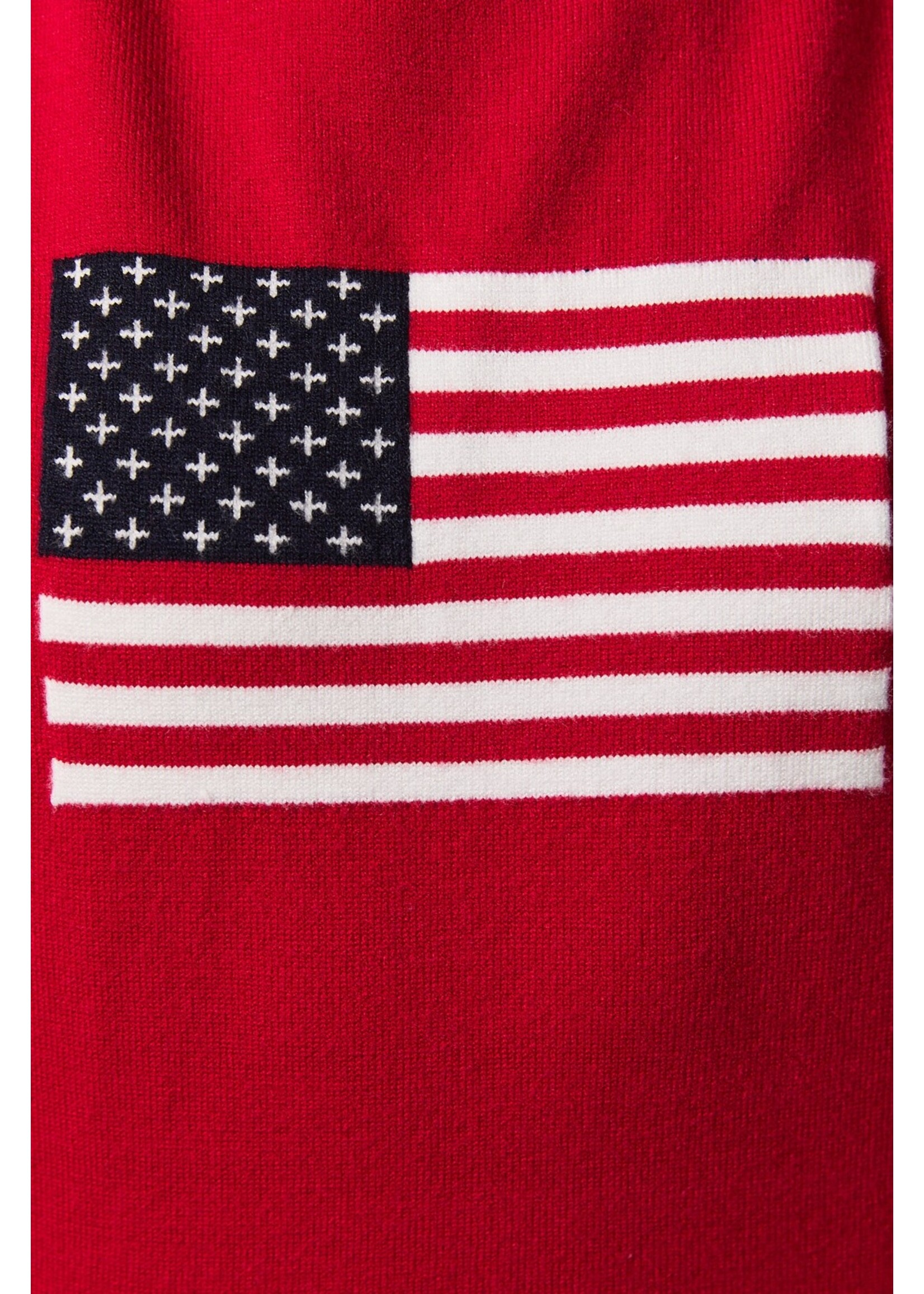 Le Lis Sleeveless Crew Neck Flag Sweater Crop Top - IWT6586