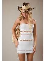 Le Lis Sea Shell Detail Crochet Tube Mini Dress - SWD3639