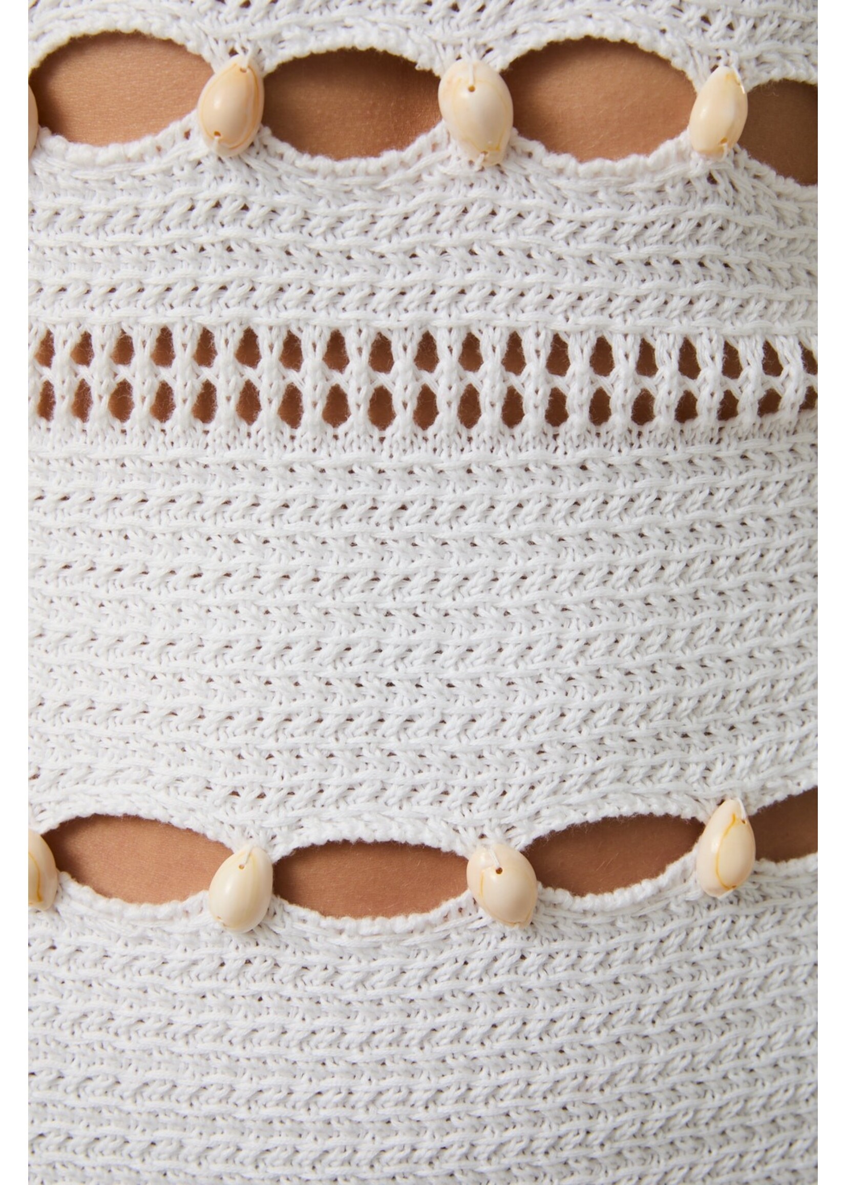 Le Lis Sea Shell Detail Crochet Tube Mini Dress - SWD3639