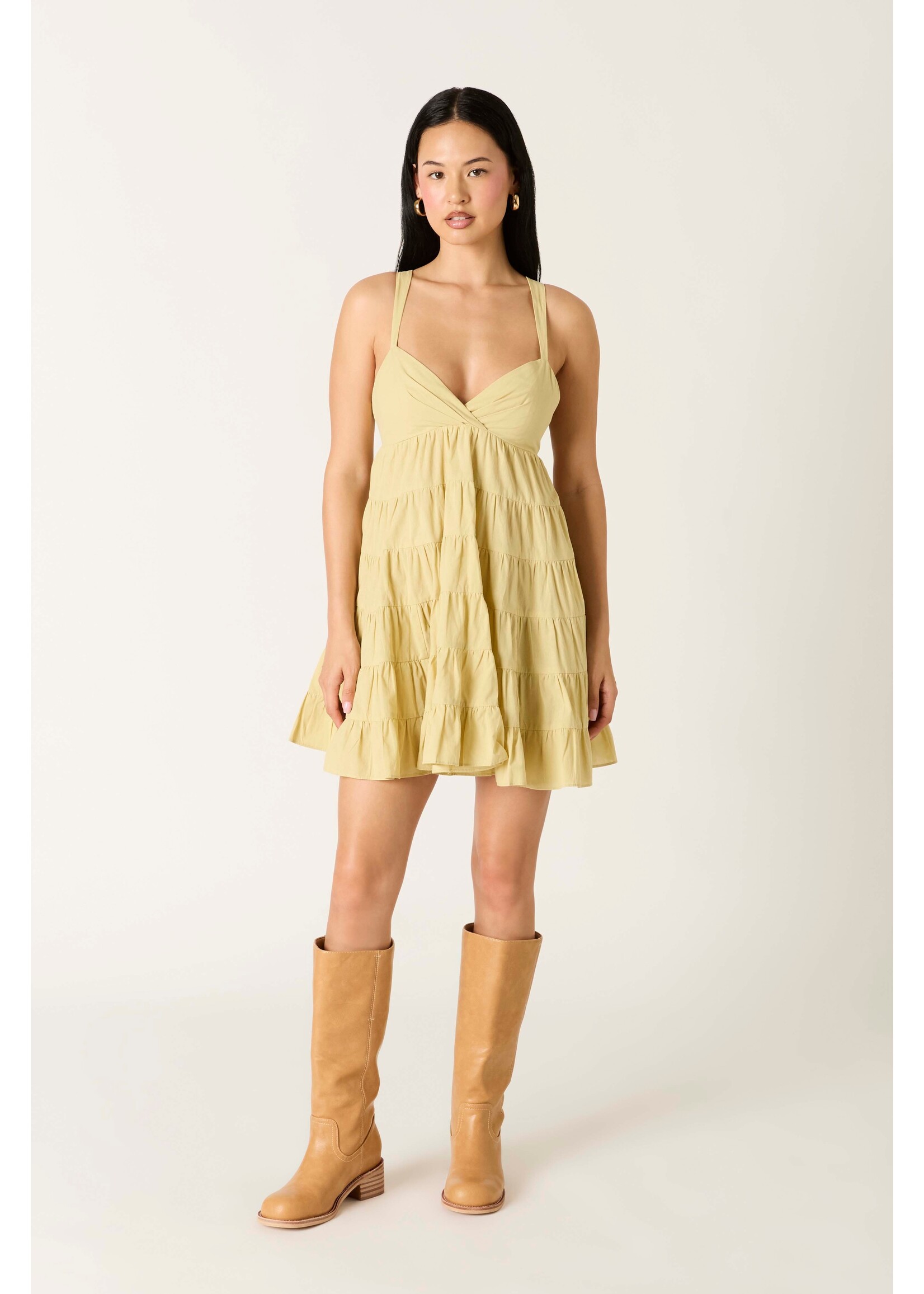 Cotton Candy LA Tiered Babydoll Mini Dress - CD-14235