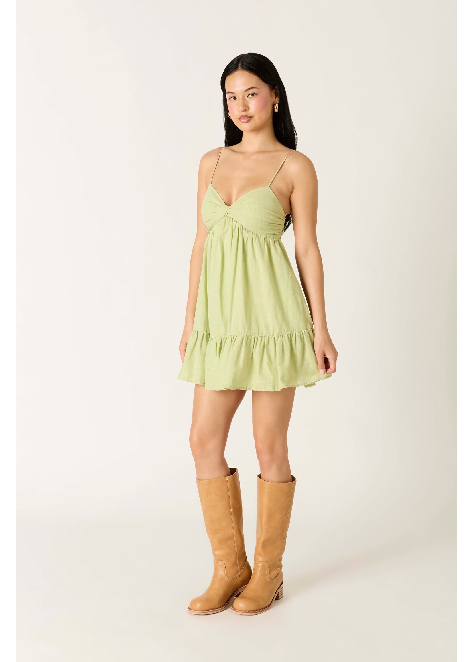 Cotton Candy LA Twisted Detail Tiered Mini Dress - CD-14259