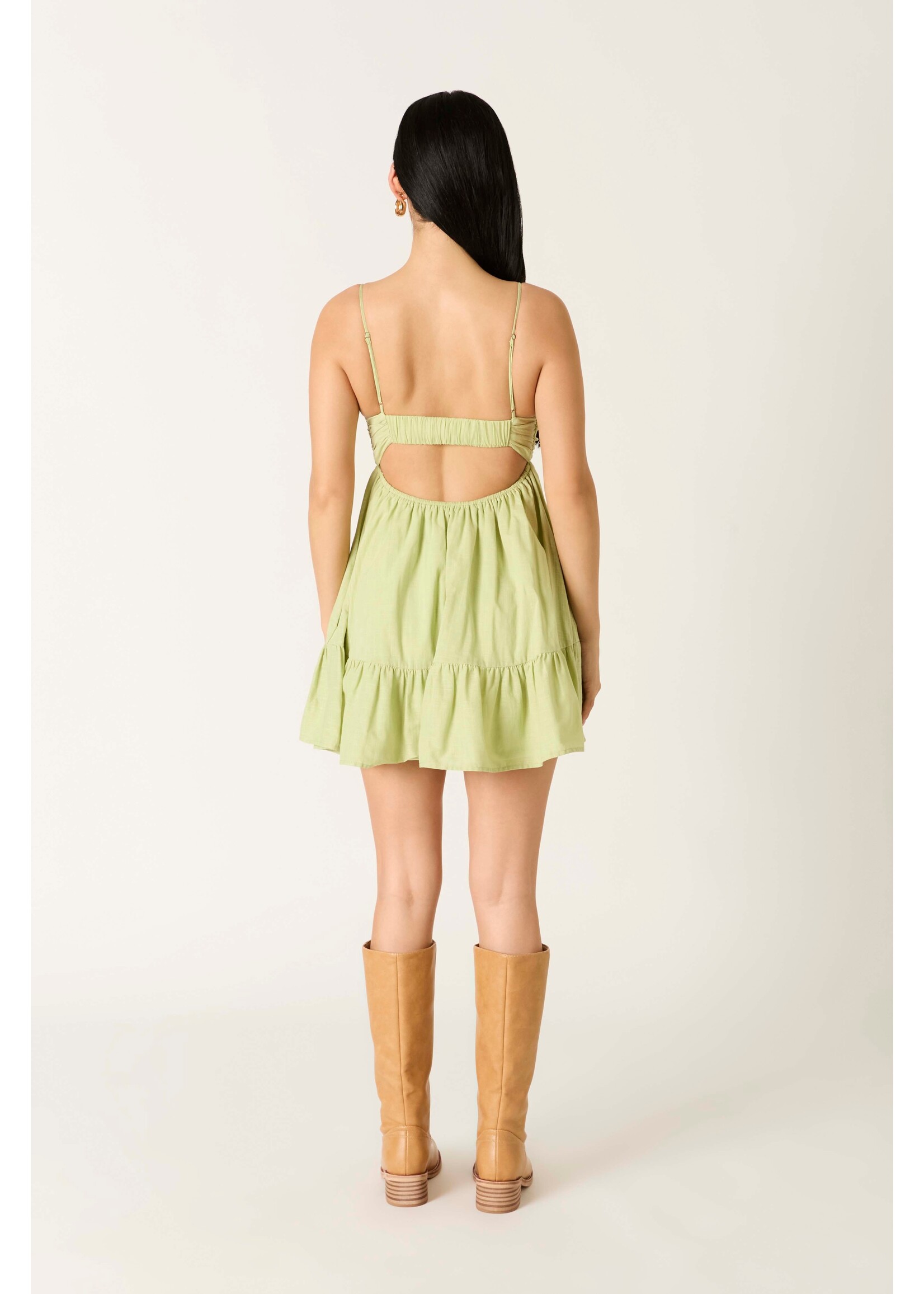 Cotton Candy LA Twisted Detail Tiered Mini Dress - CD-14259