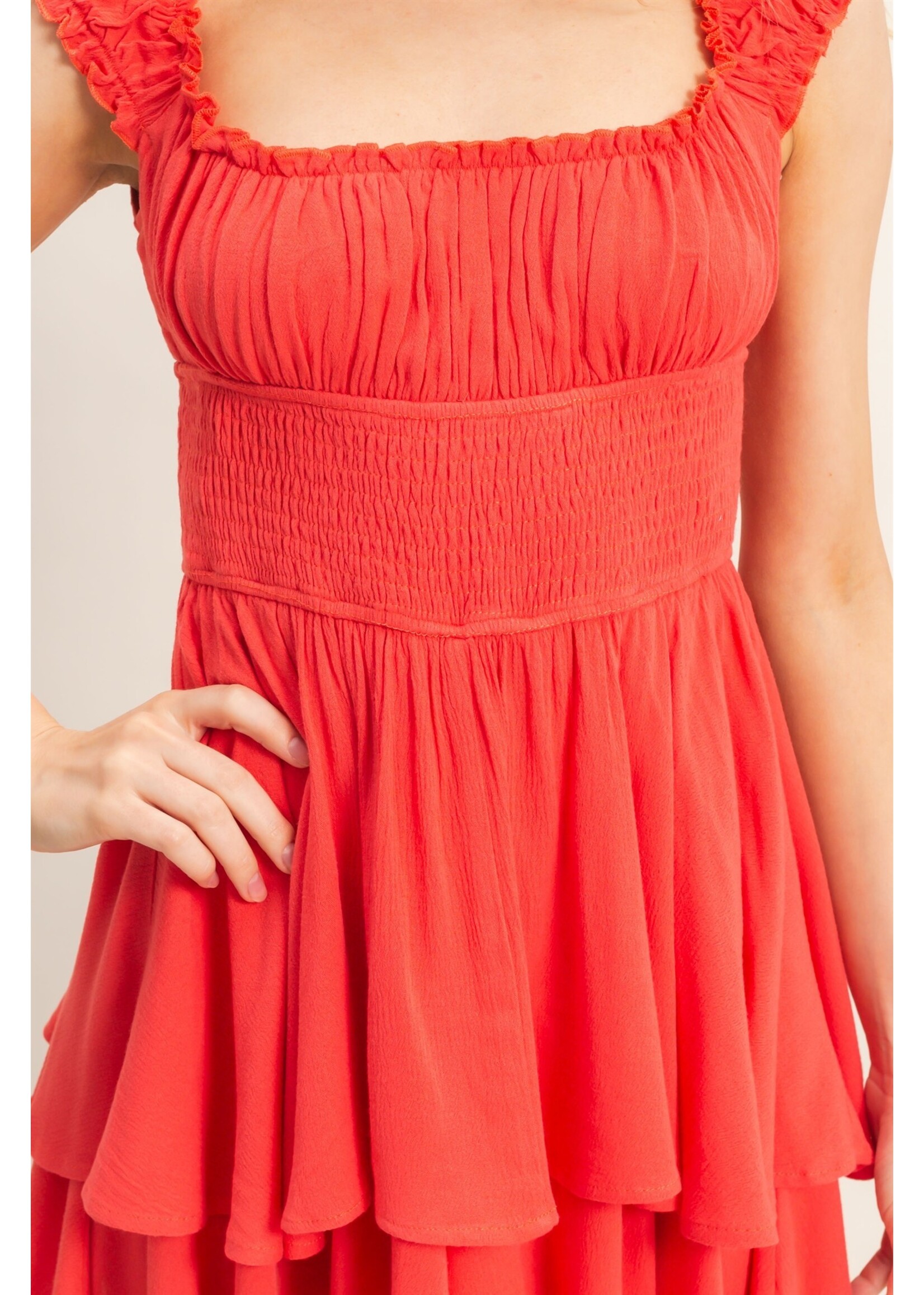 HYFVE Smocked Square Neck Romper - HF26A377